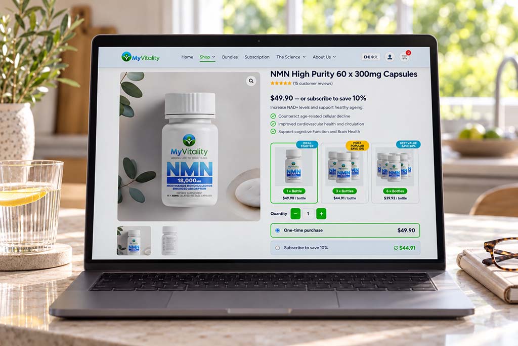 MyVitality - Healthy Ageing Supplements Order online website